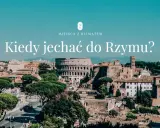 Koloseum i Forum Romanum w Rzymie. Idealna pogoda rzym sprzyja zwiedzaniu.